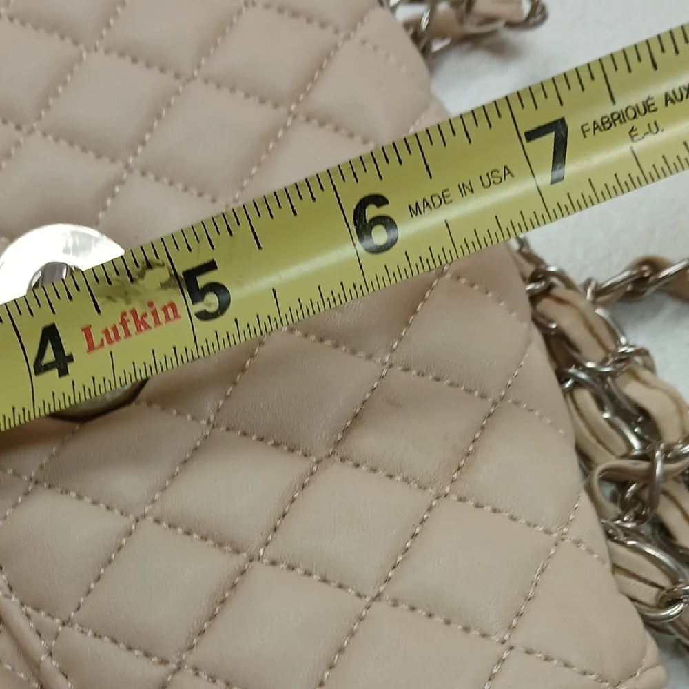Beige Quilted Crossbody Bag - Picture 10 of 10